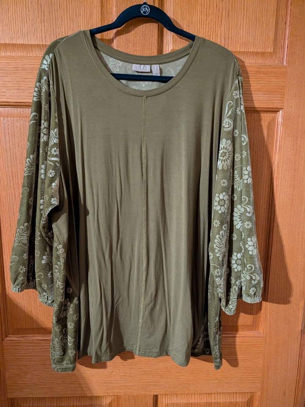 LOGO by Lori Goldstein Velour Top